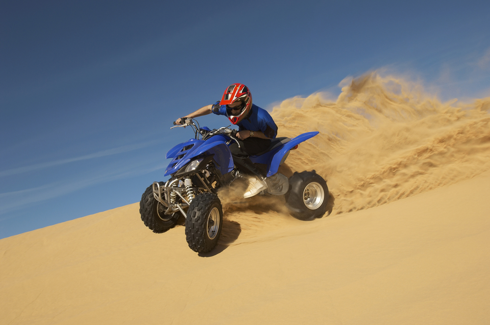 ATV riding in sand dunes