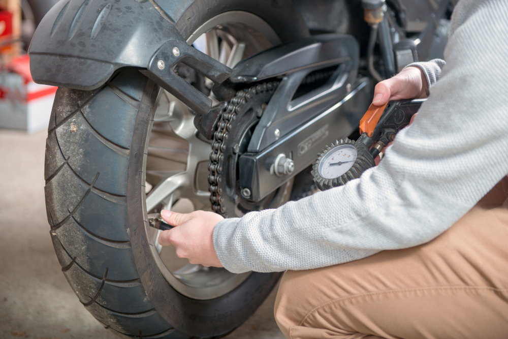 Spring motorcycle maintenance checklist tire inspection