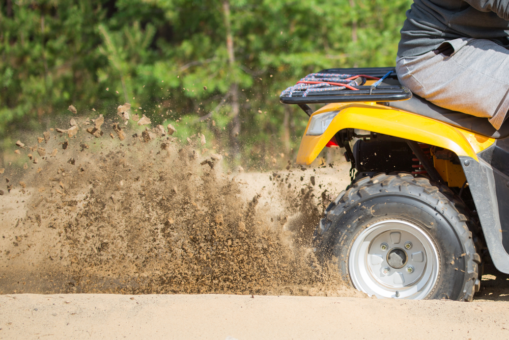 ATV riding in dirt