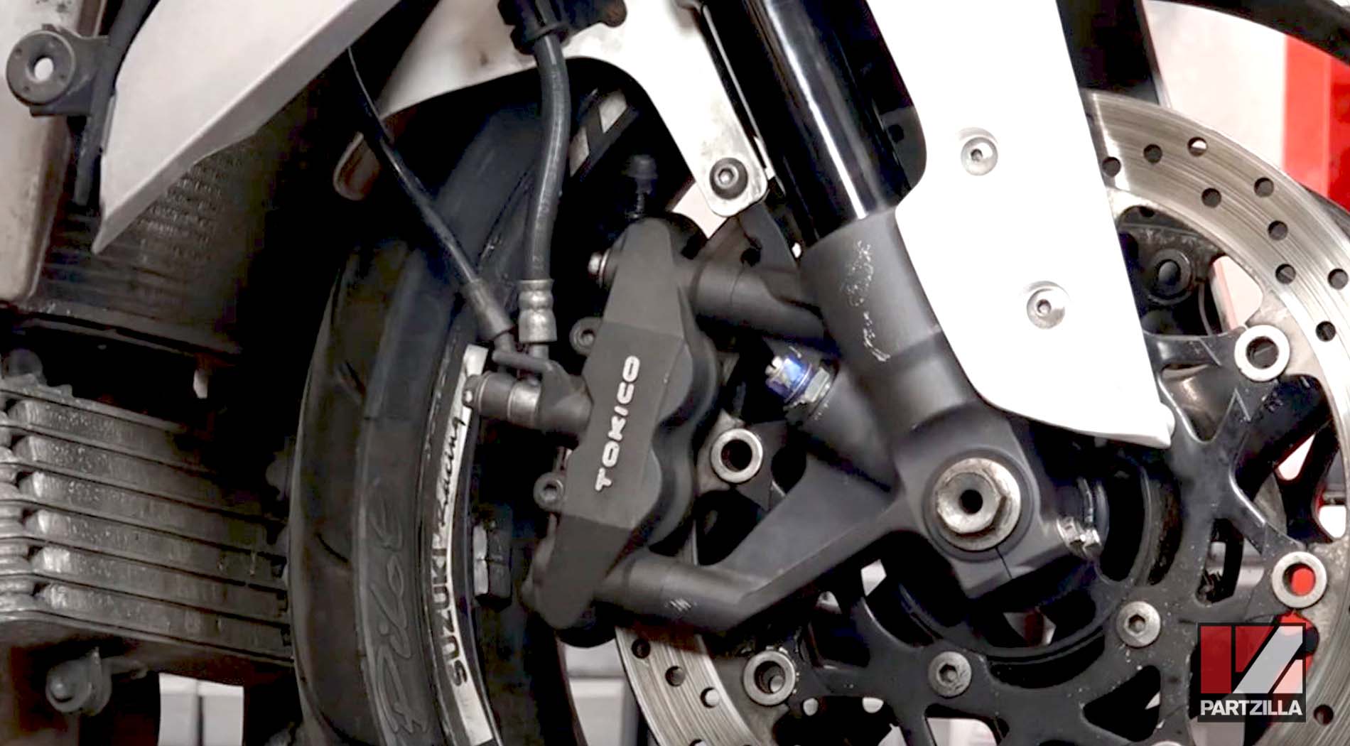 Suzuli motorcycle front brake pads rotor