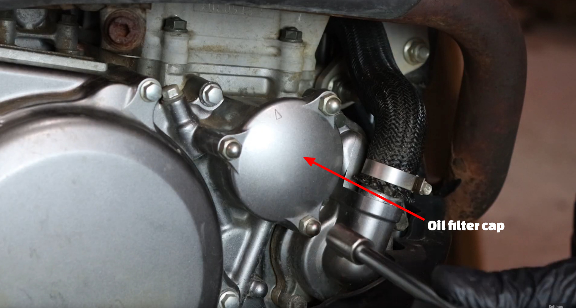 Suzuki DRZ400 oil change filter cap