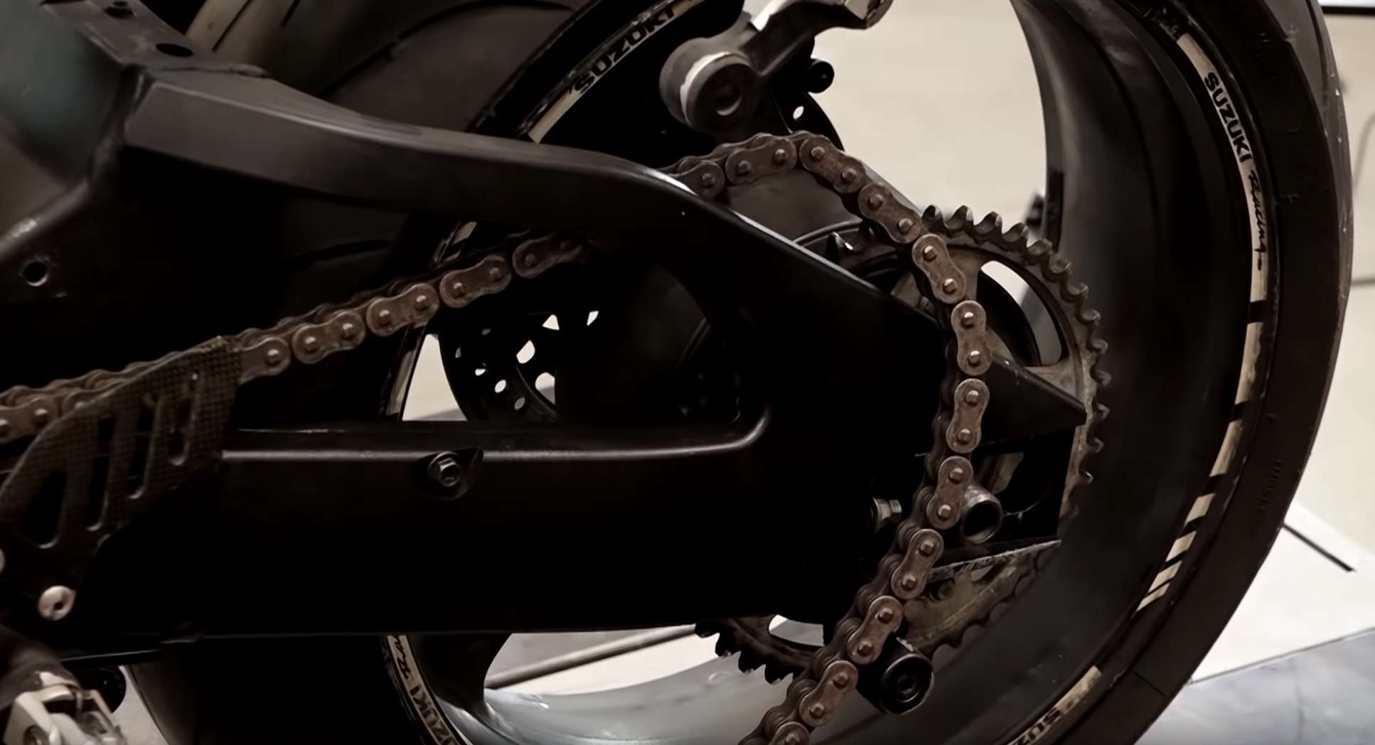 Suzuki motorcycle rear wheel bearing removal