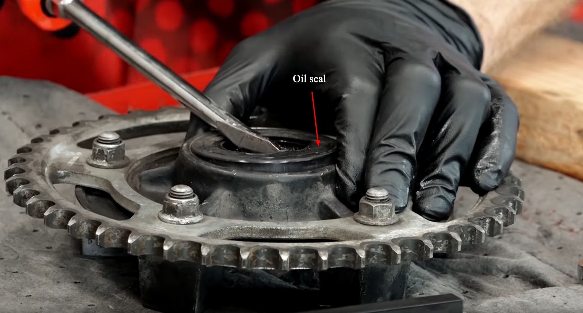 Suzuki GSXR wheel bearing oil seal removal