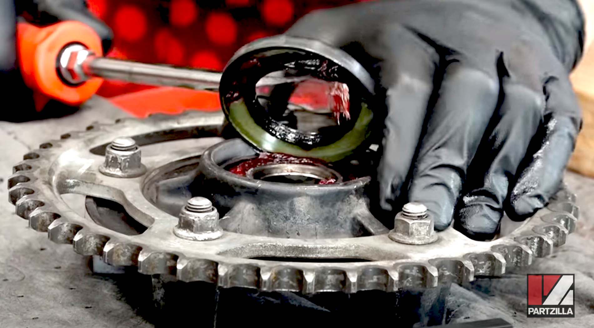 Suzuki GSXR wheel bearing oil seal removal