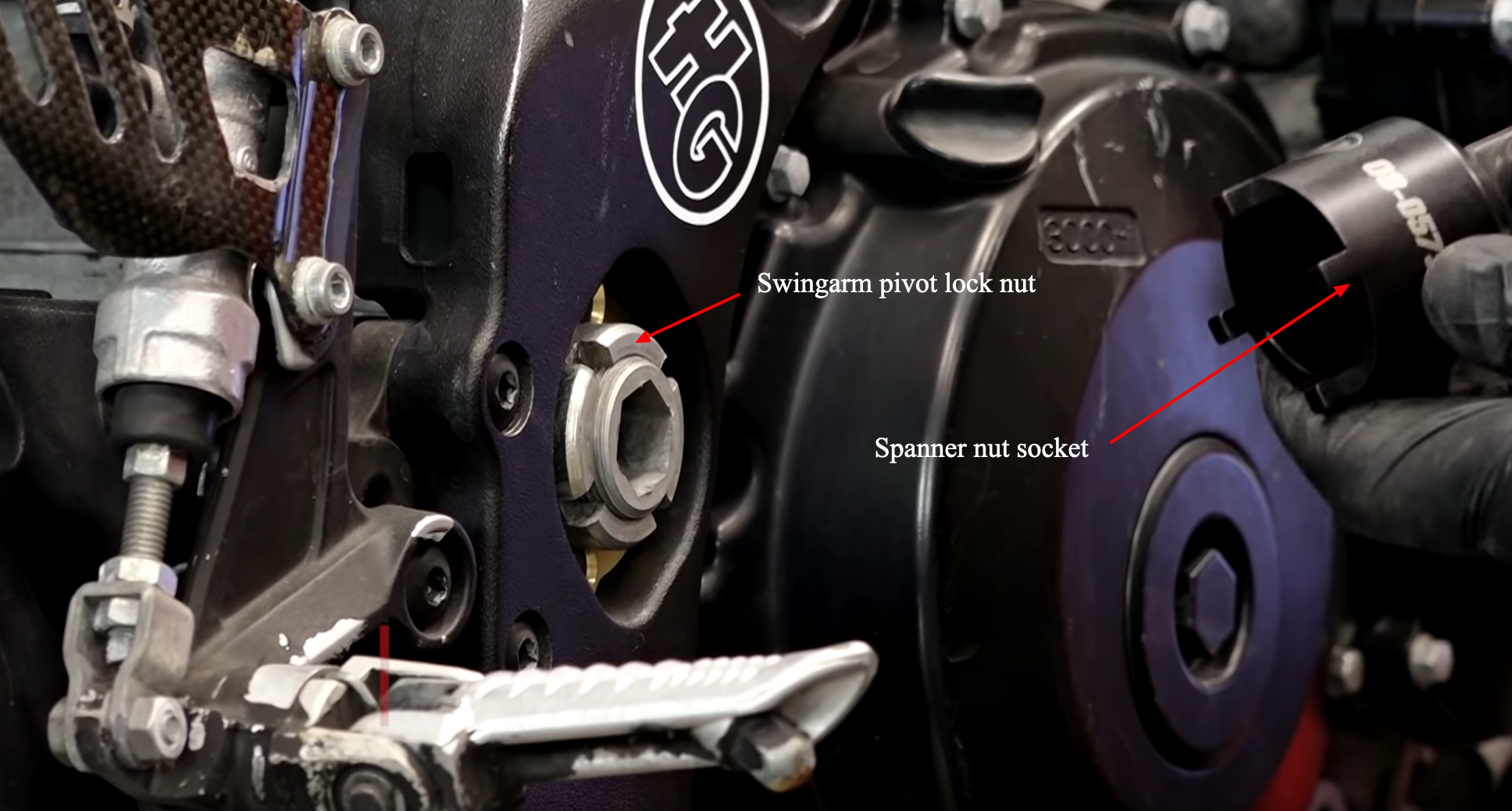 Suzuki GSX-R swing arm bearing change