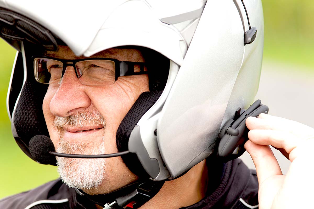 Motorcycle music tips helmet communications