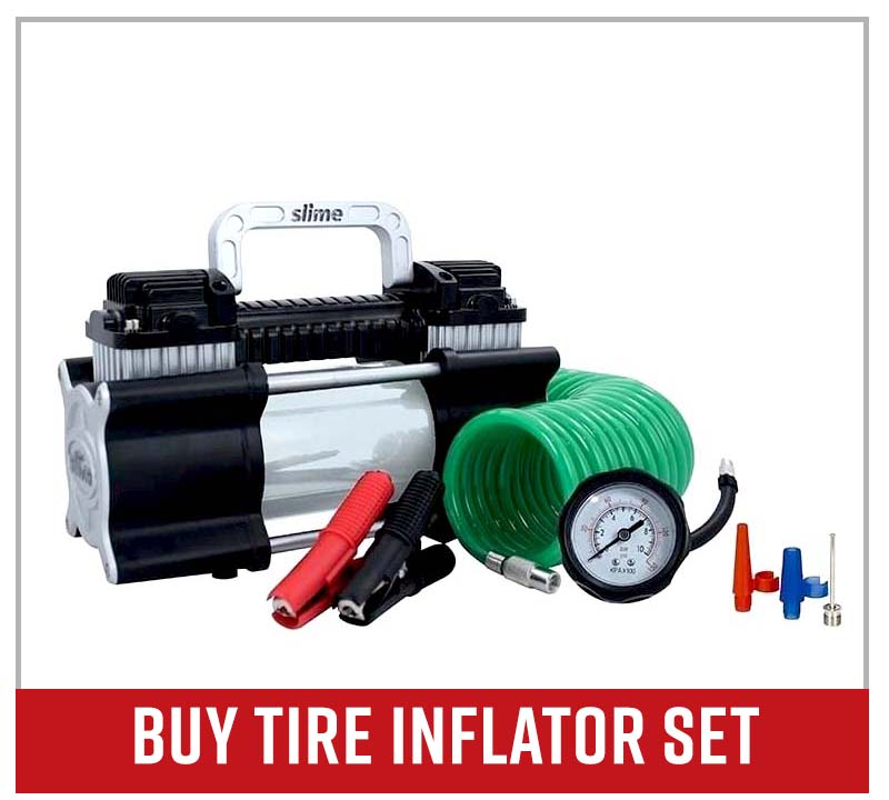Slime tire inflator set