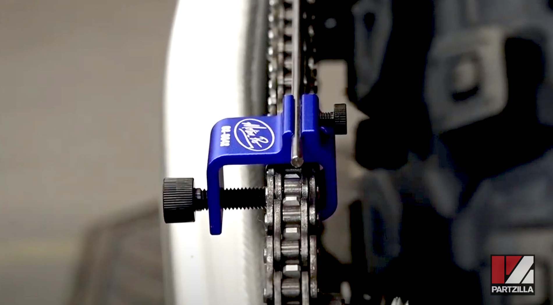 Motion Pro motorcycle chain alignment tool