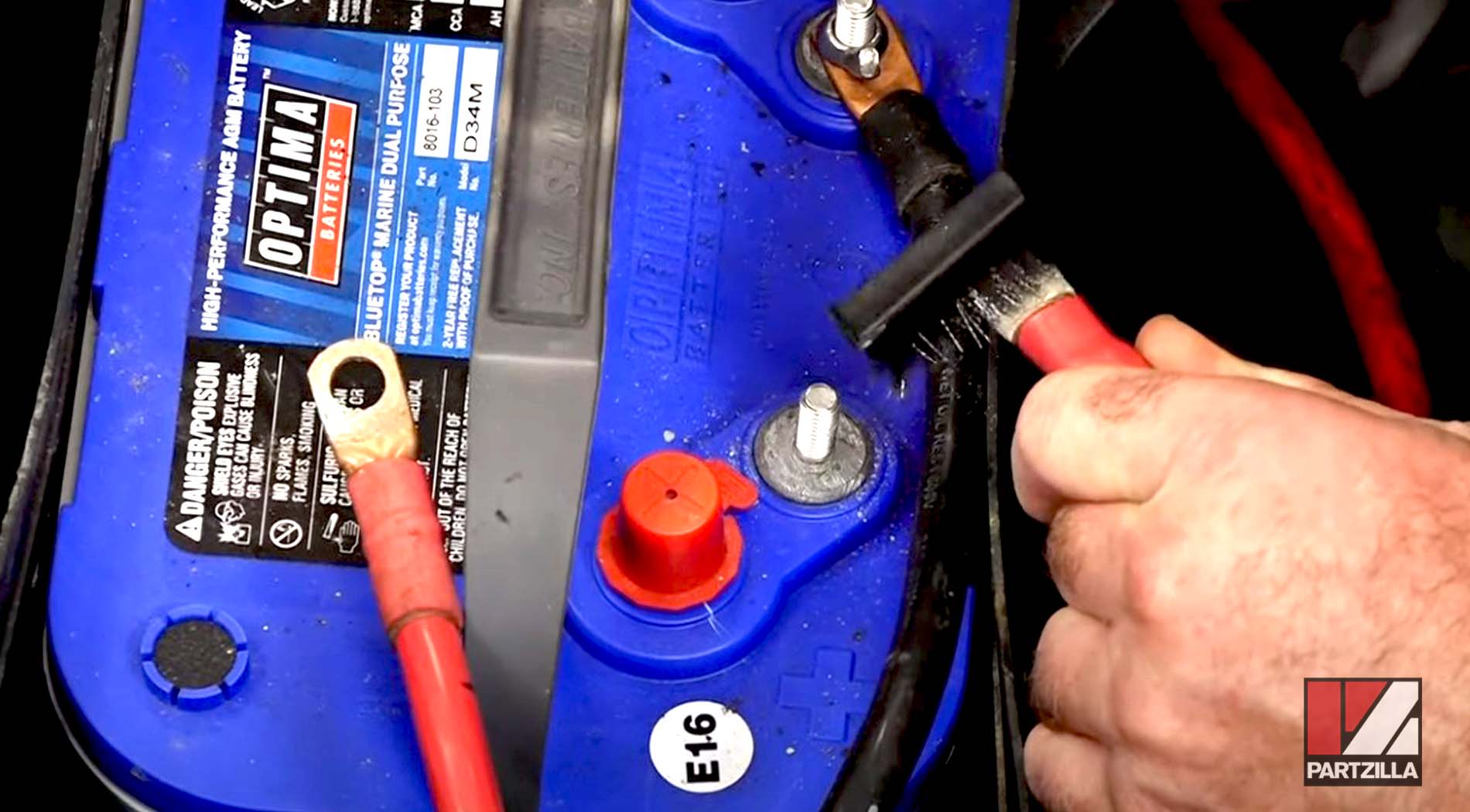 Wiring harness repair battery cleaning