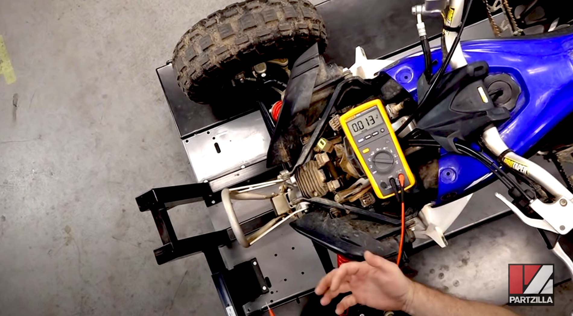 Yamaha YFZ450 ATV charging system testing