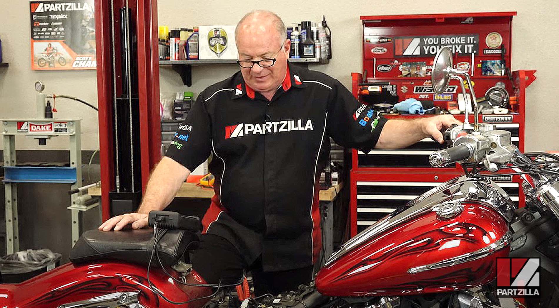Yamaha Raider motorcycle battery test