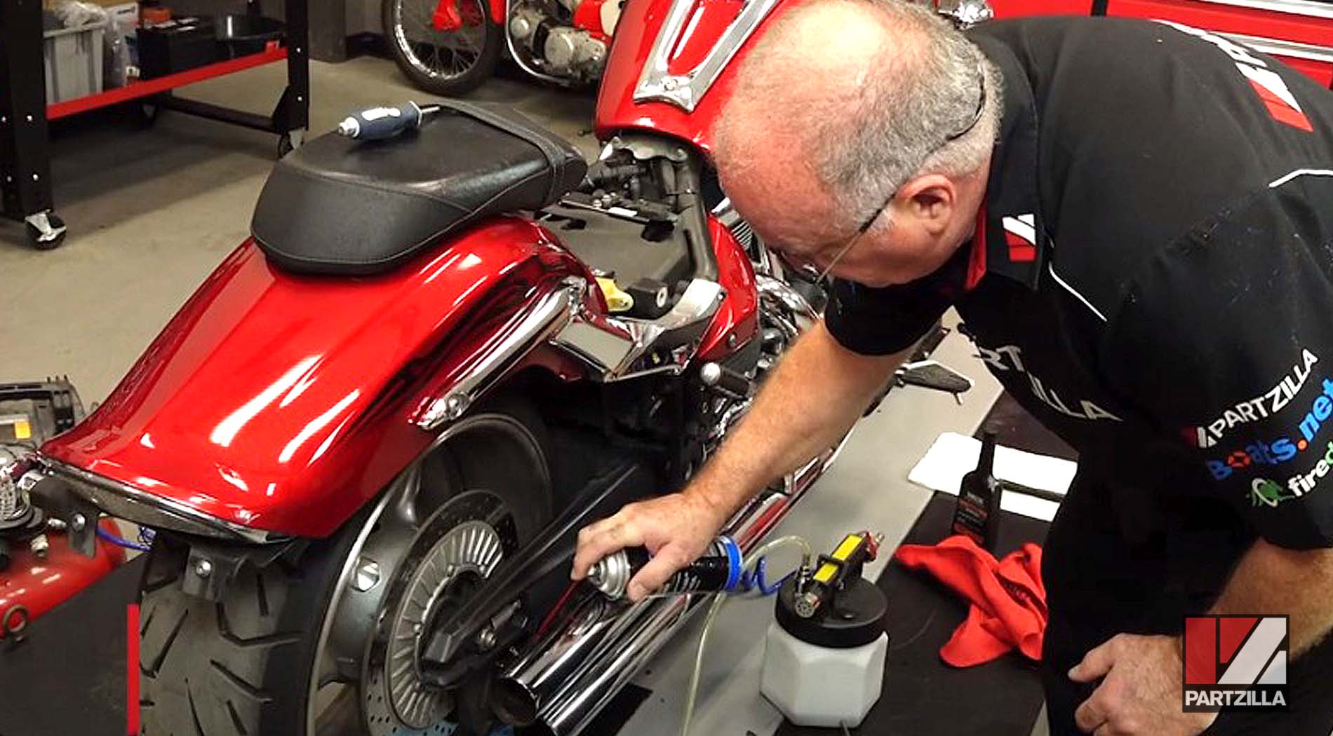 How to bleed Yamaha Raider motorcycle brakes