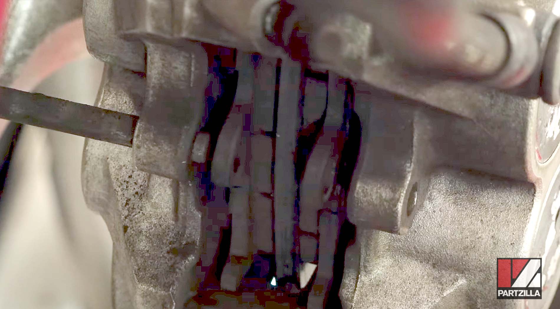 Yamaha Raider front brake pads replacement pad pin 