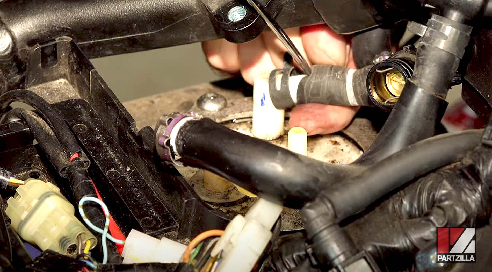 How to change Yamaha motorcycle fuel pump