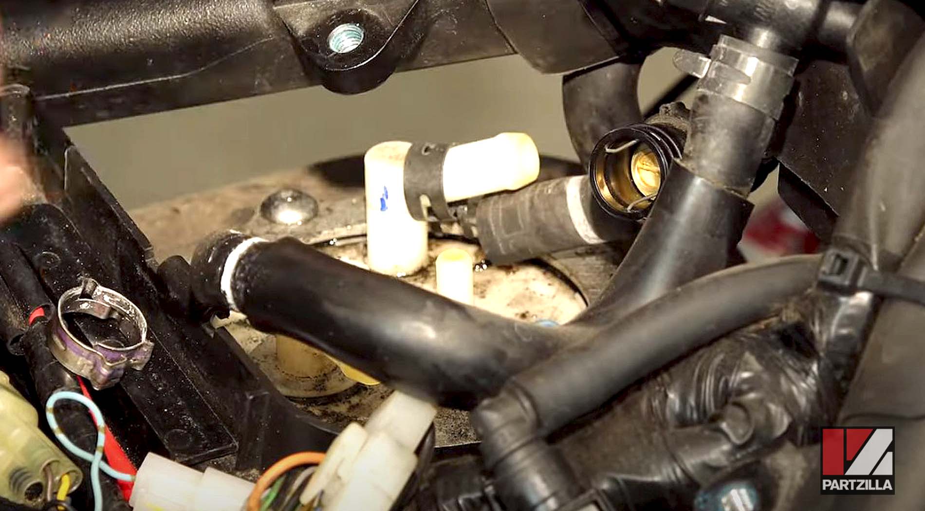 2008 Yamaha Raider motorcycle fuel pump change disconnect hoses