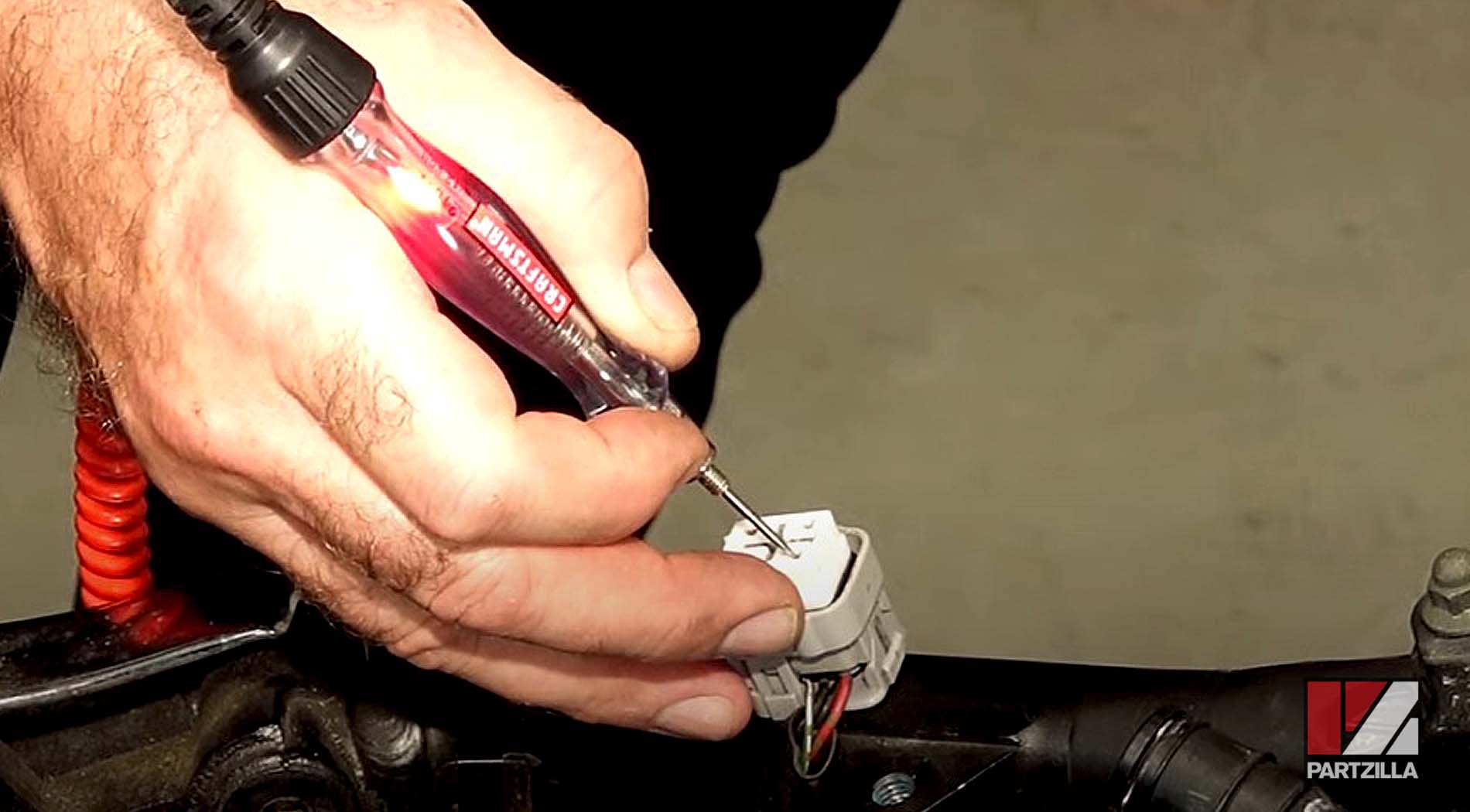 Yamaha Raider motorcycle fuel pump test