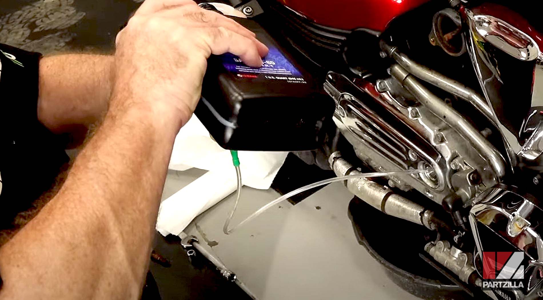 2008 Yamaha Raider motorcycle gear case oil change 