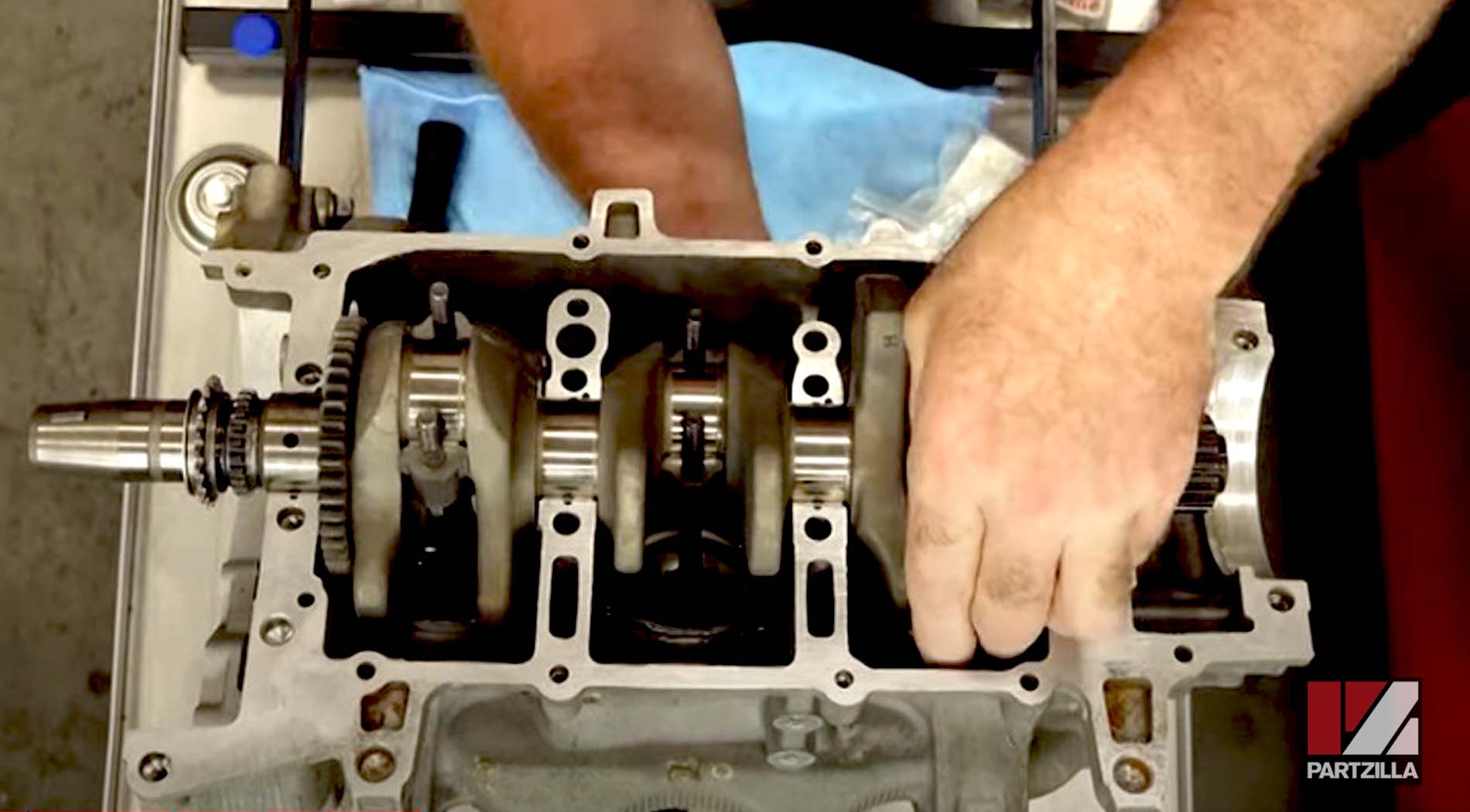 Yamaha YXZ1000R engine rebuild crankshaft bearing sizing