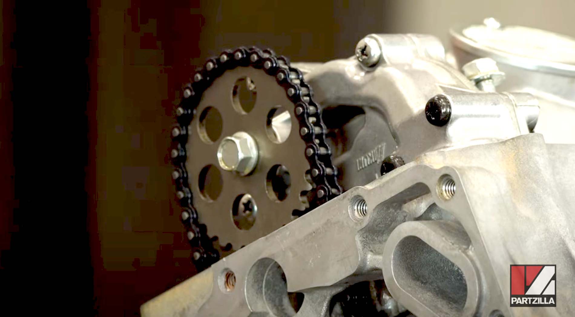 Yamaha YXZ1000R bottom end rebuild oil pump gear