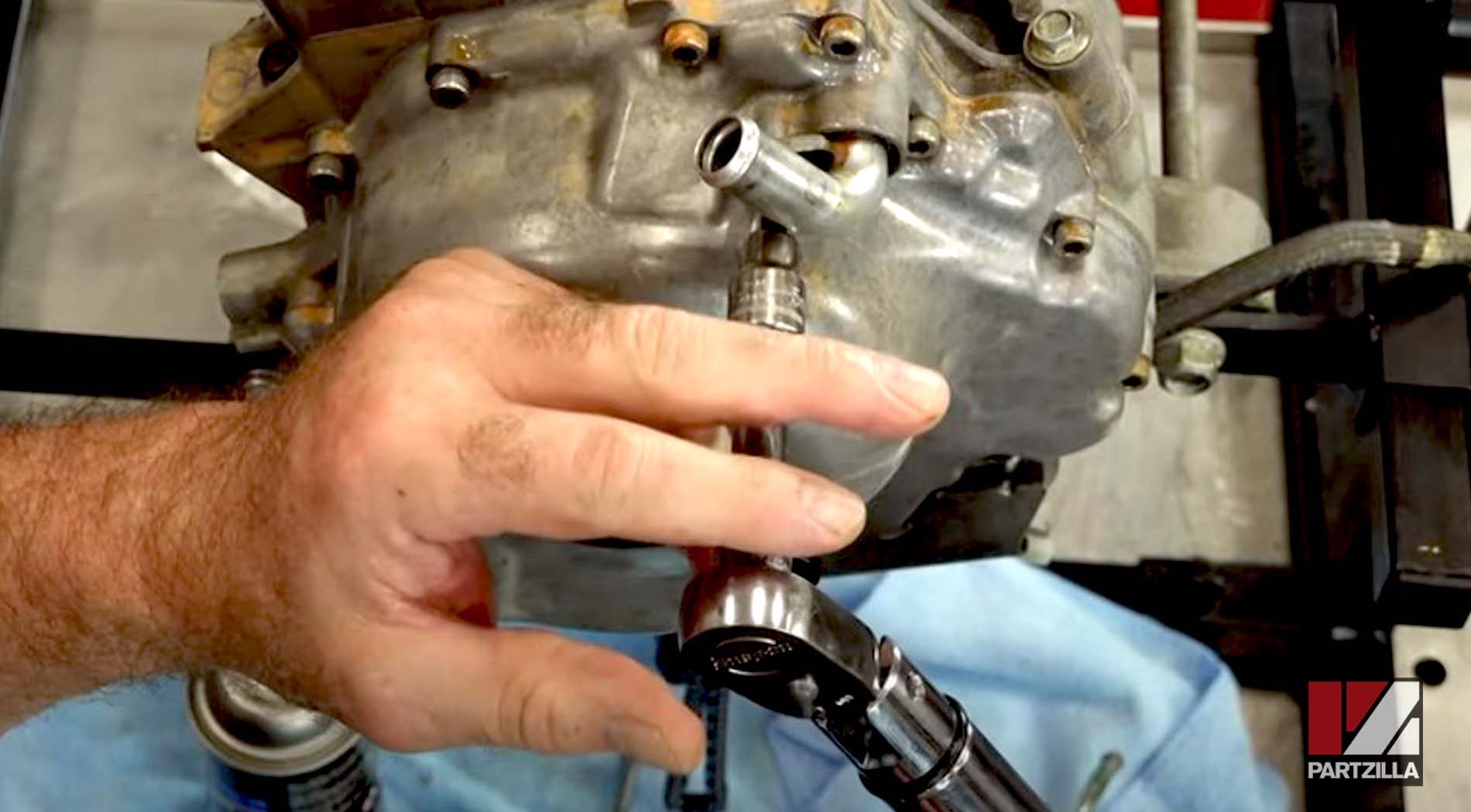 Yamaha YXZ1000R engine rebuild oil suction pipe