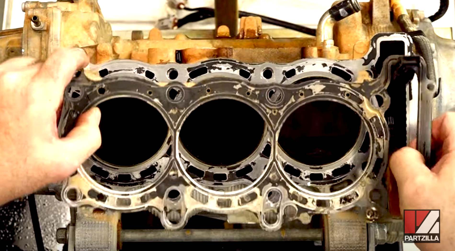 Yamaha YXZ1000 engine head gasket removal