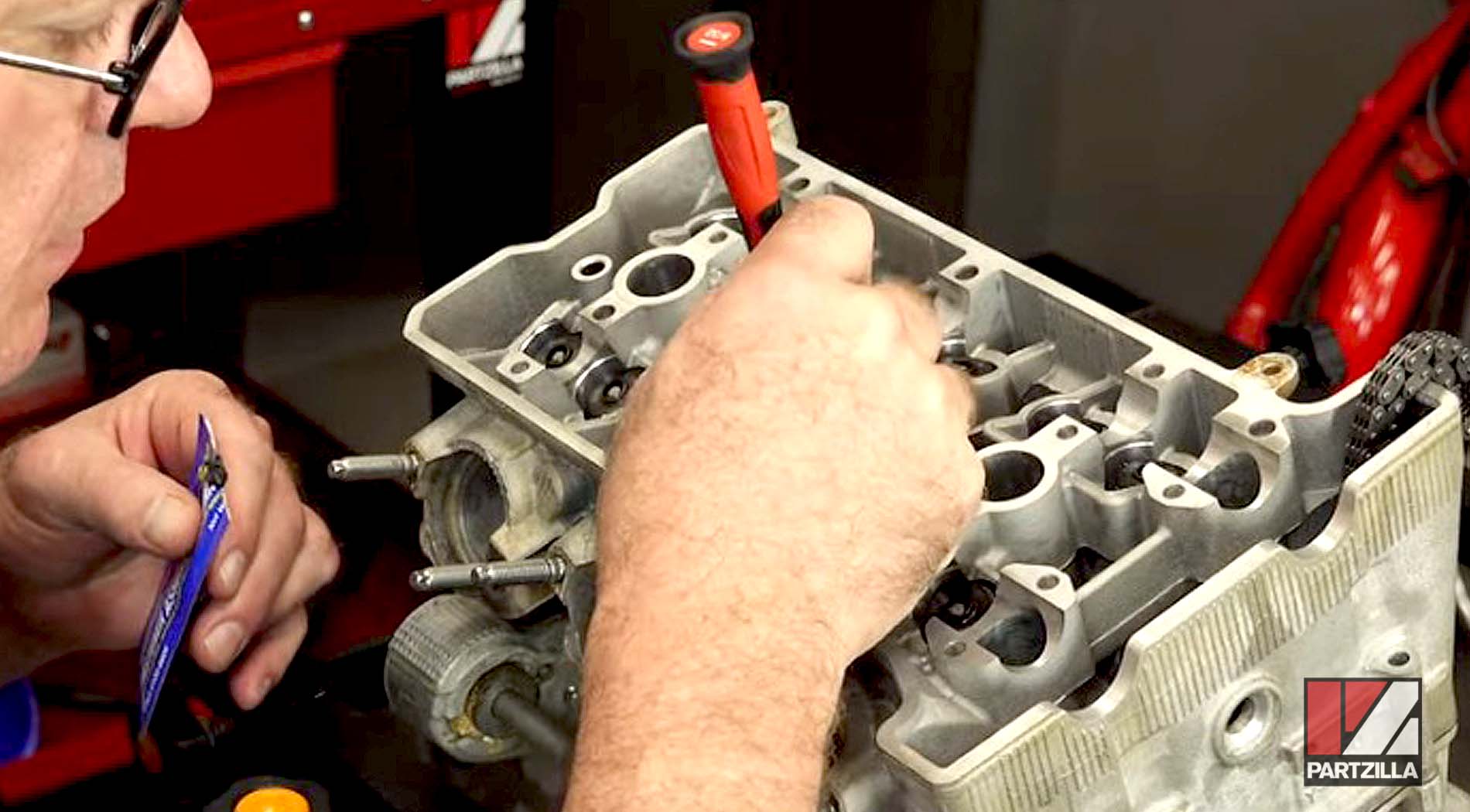 Yamaha YXZ1000 SxS engine rebuild cylinder head installation