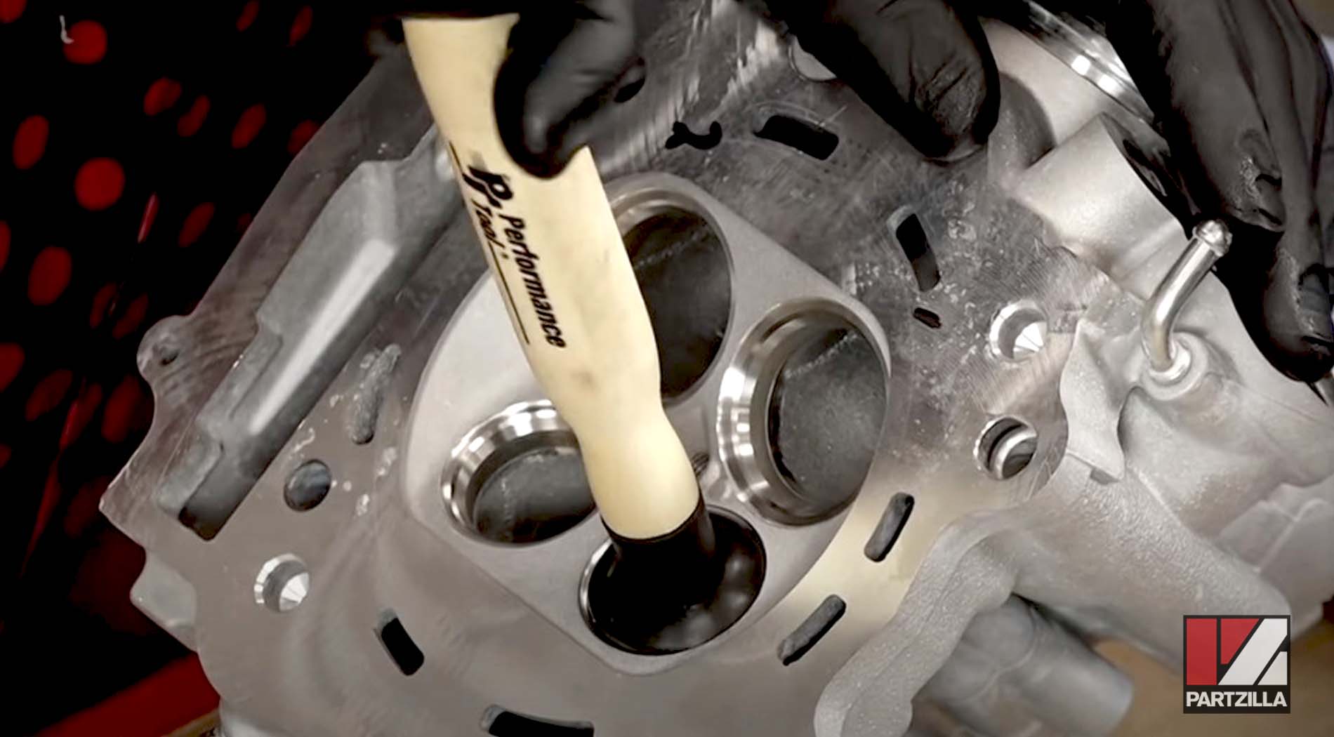 Yamaha YXZ1000R top end rebuild valve lapping