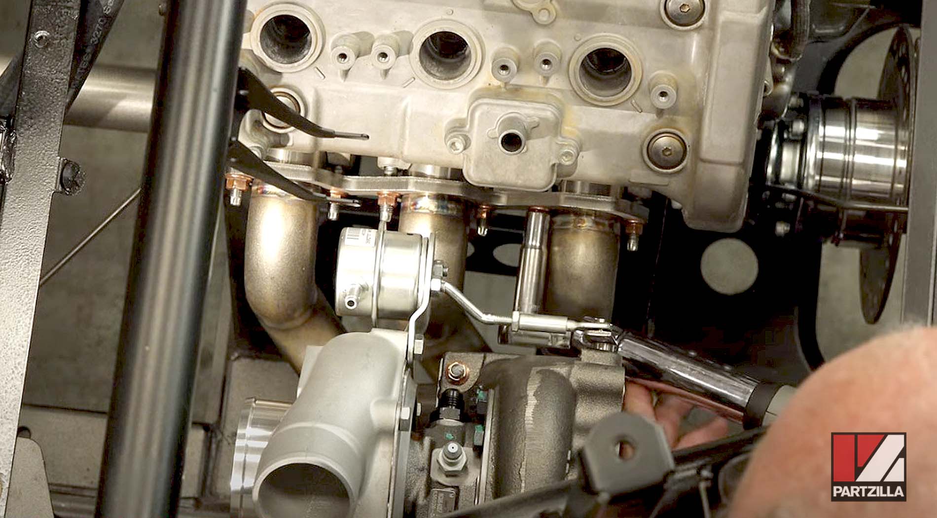 Yamaha YXZ1000R GYTR turbo kit installation manifold