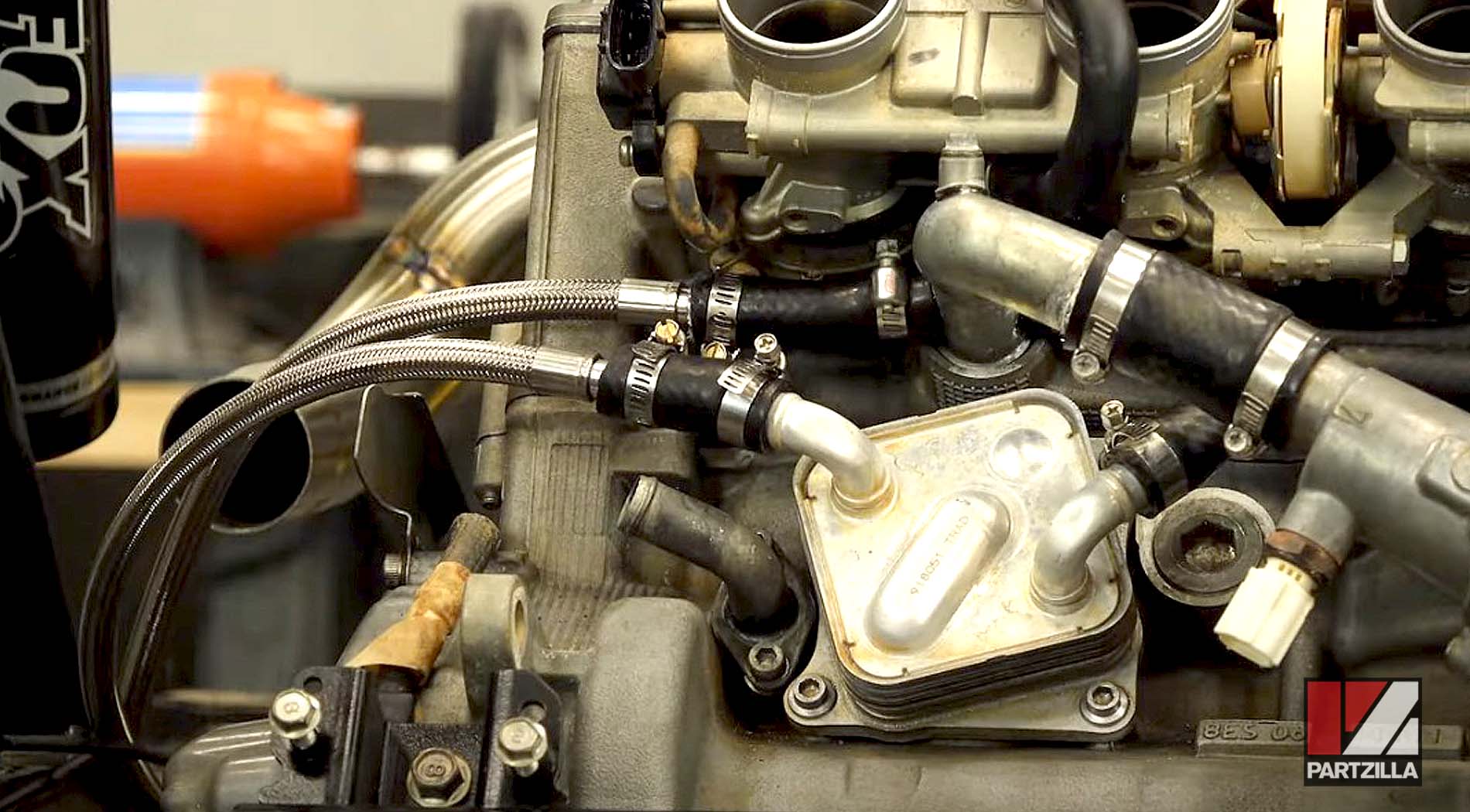 Yamaha YXZ1000R side-by-side turbo kit oil coolant lines installation
