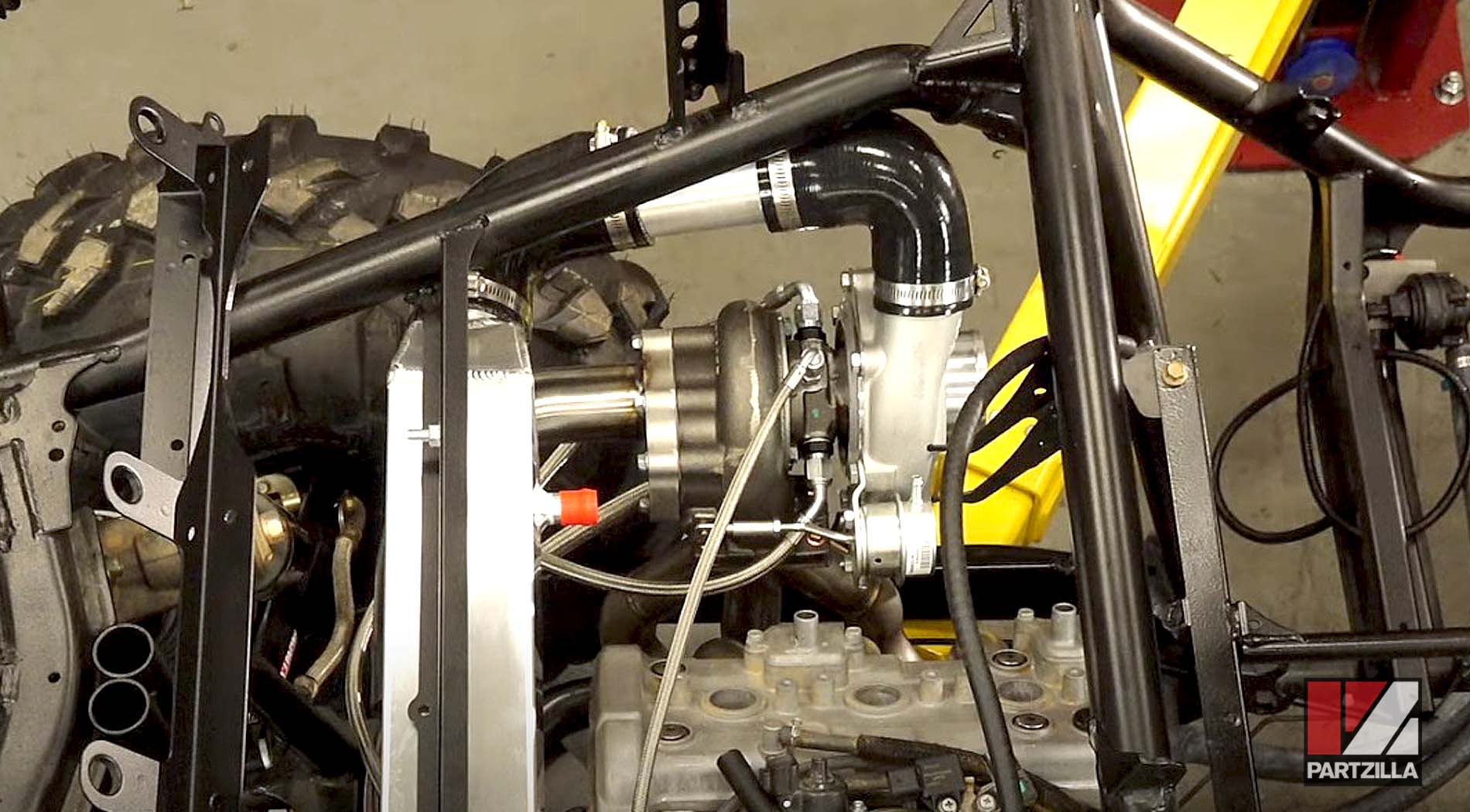 Yamaha YXZ1000R turbo kit air cooler installation