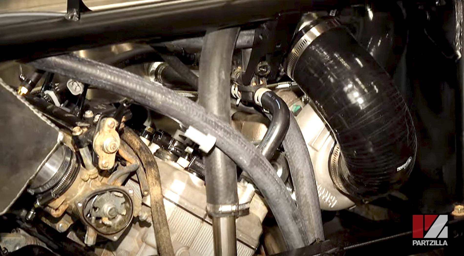 2016 Yamaha YXZ1000R GYTR turbo kit installation radiator hoses