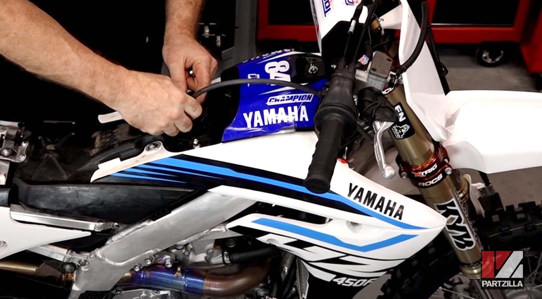 Yamaha YZ450 motocross dirt bike start switch installation