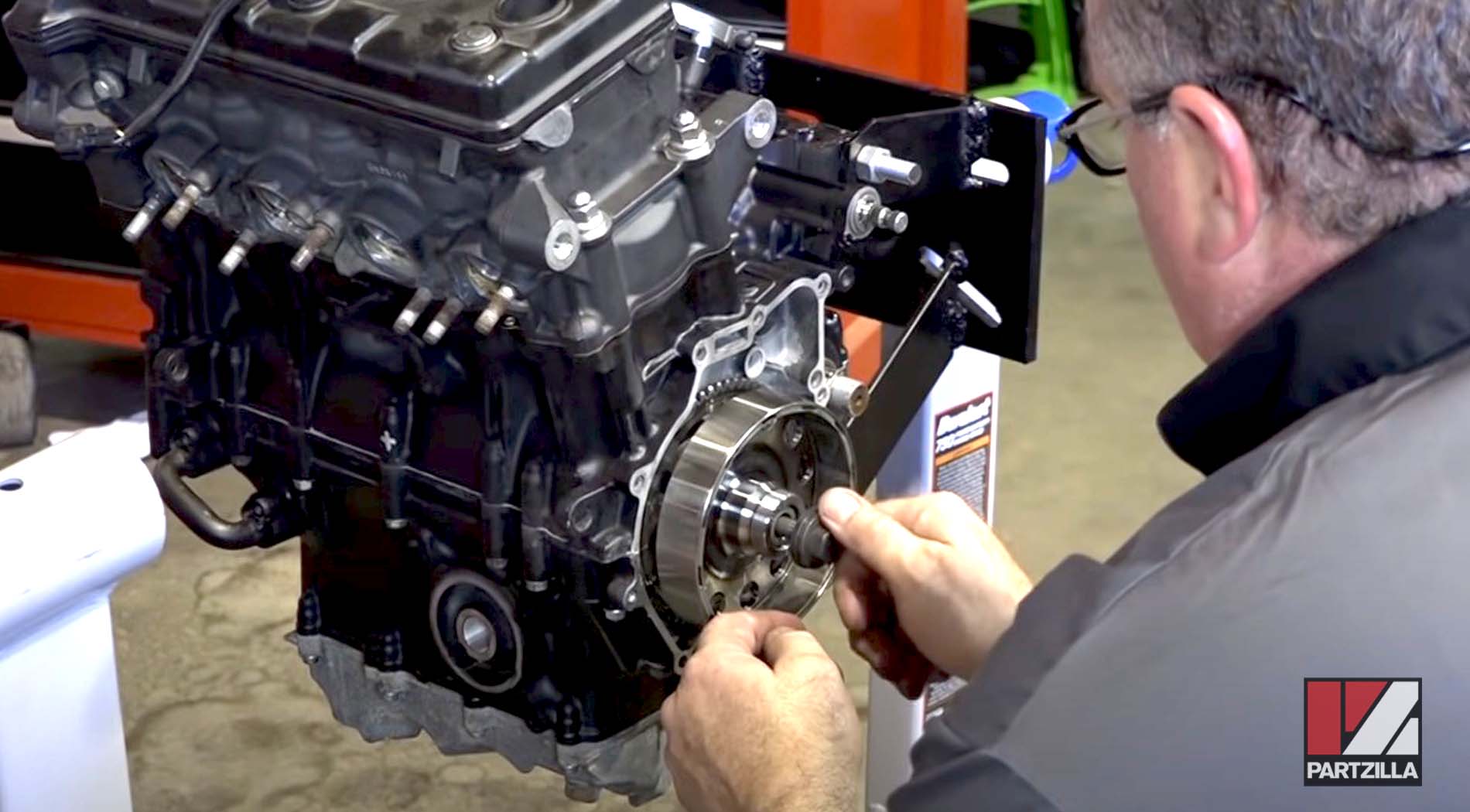 Yamaha R6 engine rebuild flywheel