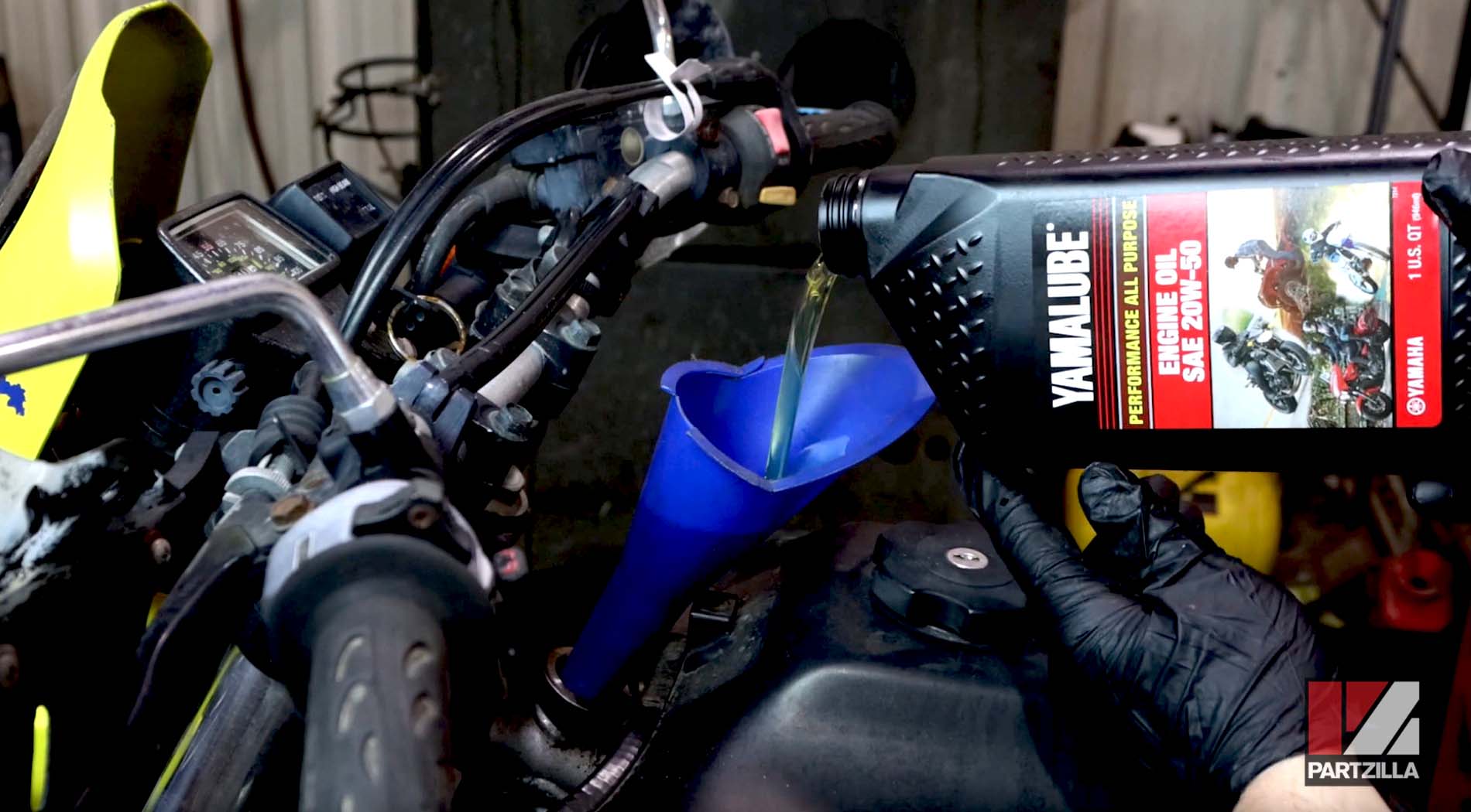 Yamaha dirt bike oil change