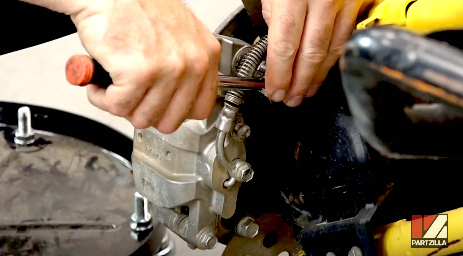 Yamaha YXZ1000 CV boot change brake caliper removal